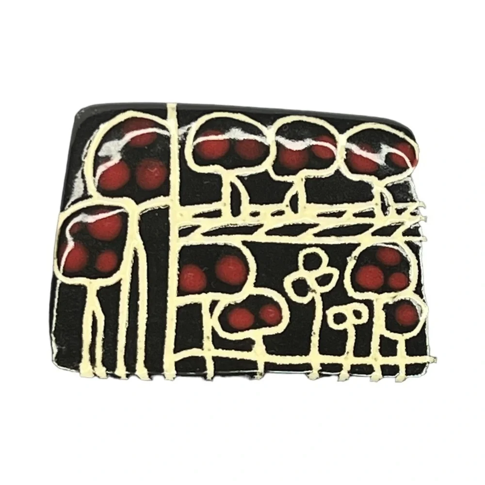 Handmade Glazed Ceramic Pin